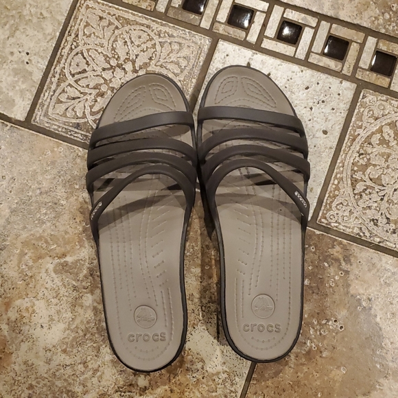 CROCS Rhonda Wedge Sandals - Picture 1 of 6